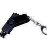USB 2.0/micro USB/Type-С- флешка на 64 Гб 3-в-1 с поворотным механизмом