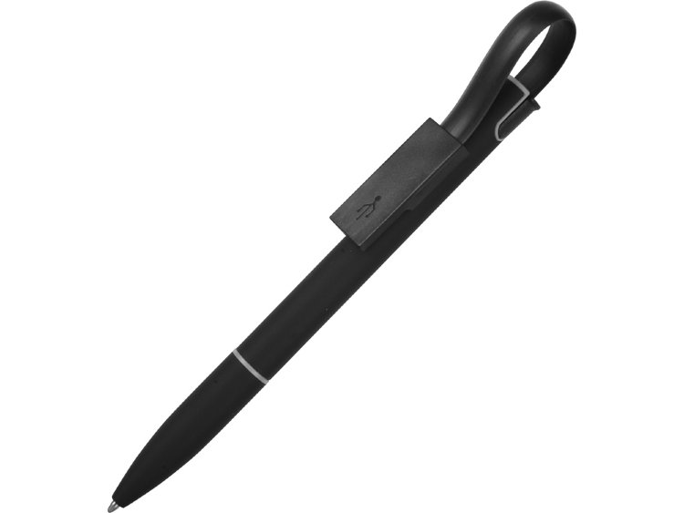 Ручка металлическая шариковая Connect с кабелем USB 2-в-1