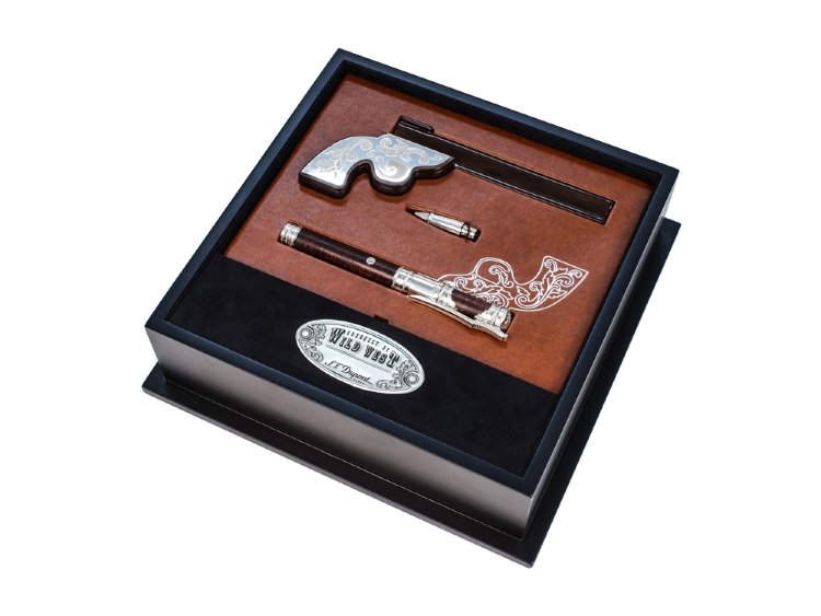 Набор Wild West Prestige: перьевая ручка, сменный блок для роллера, подставка в форме револьвера